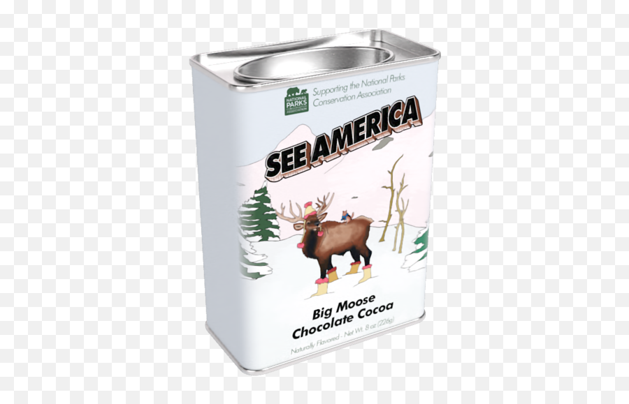 See America Big Moose Chocolate Cocoa - Aluminum Can Emoji,Moose Emoji
