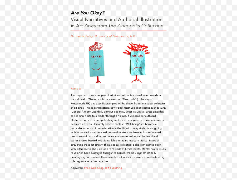 Pdf Are You Okay Visual Narratives And Authorial - Vertical Emoji,Emotions Personified Drawings