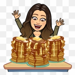Describing Actions Using She Baamboozle - Bitmoji Girl Character Pancake Emoji,Waffle Emoticon Thinking