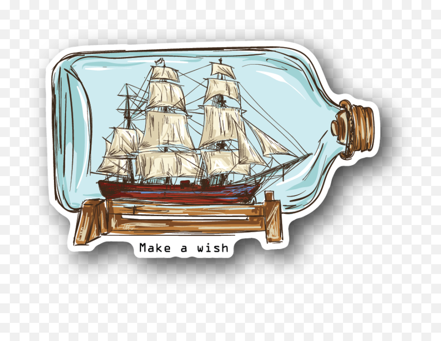 Ship In Bottle Sticker Emoji,Hot Plus Air Plus Ballon Emoji