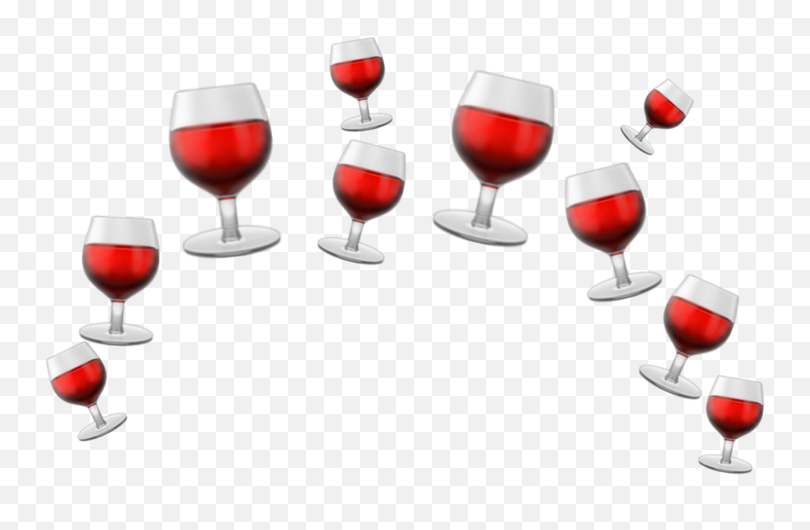 Crown Wine Crown Red Emoji Sticker - Champagne Glass,Wine Glass Emoji