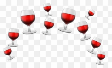 Crown Wine Crown Red Emoji Sticker - Champagne Glass,Wine Glass Emoji