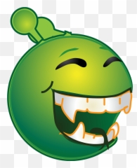 Smiley Green Alien Happy Going Clipart Free Download - Happy Emoji,Grrr Emoji