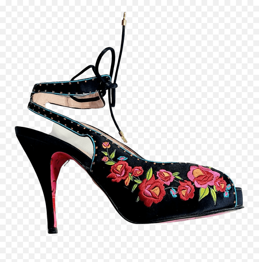 90u0027s Satin Embroidered Floral High Heels Shoes By Betsey Johnson Emoji,Betsey Johnson Backbacks Emoji