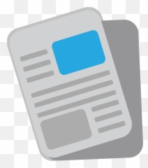 Newspaper Emoji Clipart - Horizontal,Newspaper Emoji