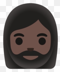 U200d Woman Dark Skin Tone Beard Emoji,Cool Beard Emoji