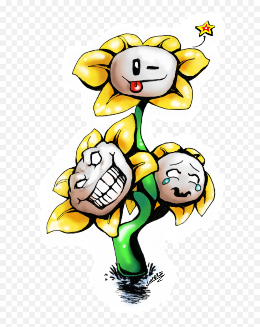 Undertale Flowey Faces Colored - Flowey Emoji,Undertale Emoji