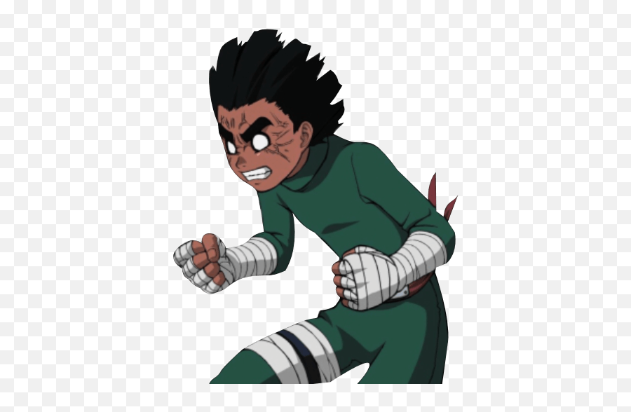 Sticker Rock Lee Pack List - Stickerchan 8 Gates Rock Lee Png Emoji,Rock Fist Emoji