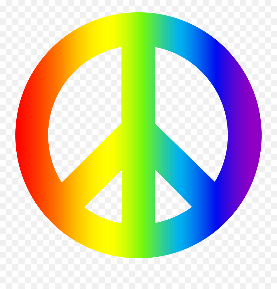 Peace Symbols Hippie Clip Art - Transparent Rainbow Peace Sign Emoji,Peace Symbol Emoji