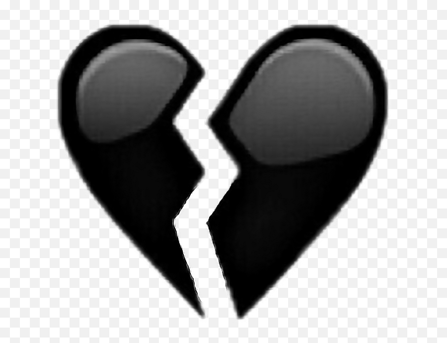 Black Heart Break Emoji Transparent - Black Broken Heart Emoji,Heart Emoji Black Background