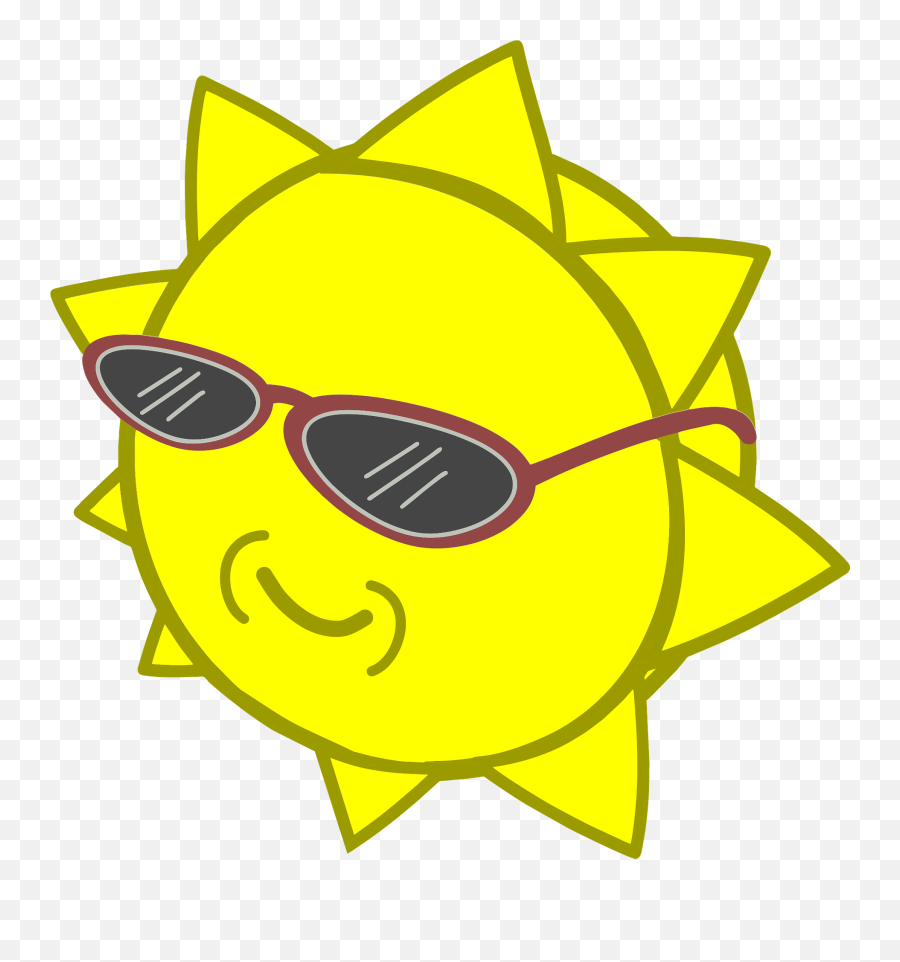 Sun Wearing Suglasses Clipart Free Download Transparent - Clip Art Emoji,Emoji Wearing Sunglasses