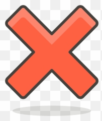 Cross Mark Emoji Clipart - Cross Emoji,X Mark Emoji