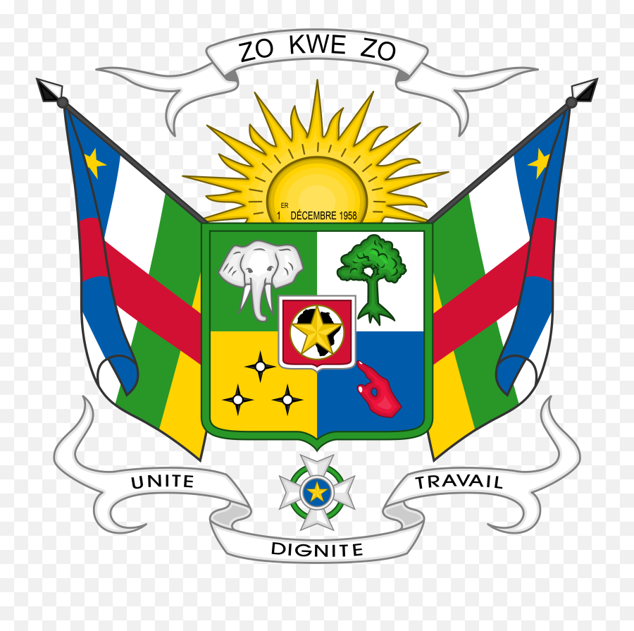 Flag Of Central African Republic Flag Download - Central African Republic Coat Of Arms Emoji,Dprk Flag Emoji