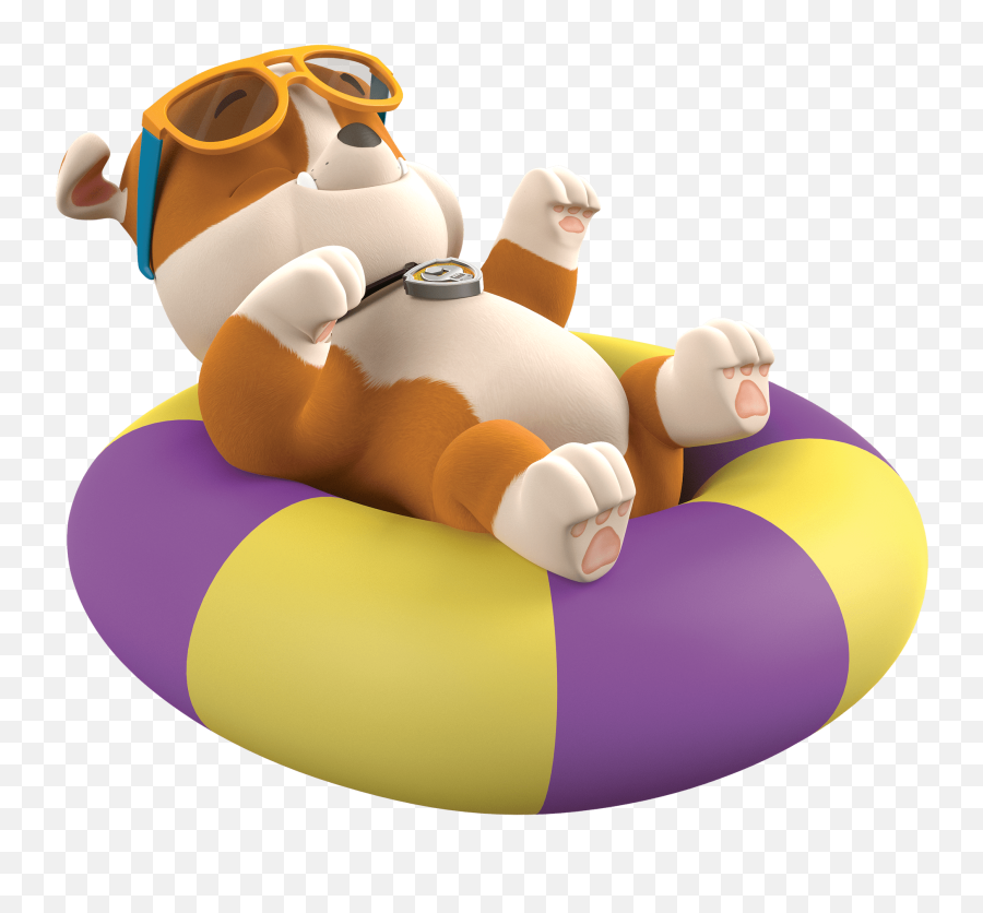 Rubble Take It Easy Paw Patrol Clipart Png - Rubble Paw Patrol Pool Emoji,Paw Patrol Emoji