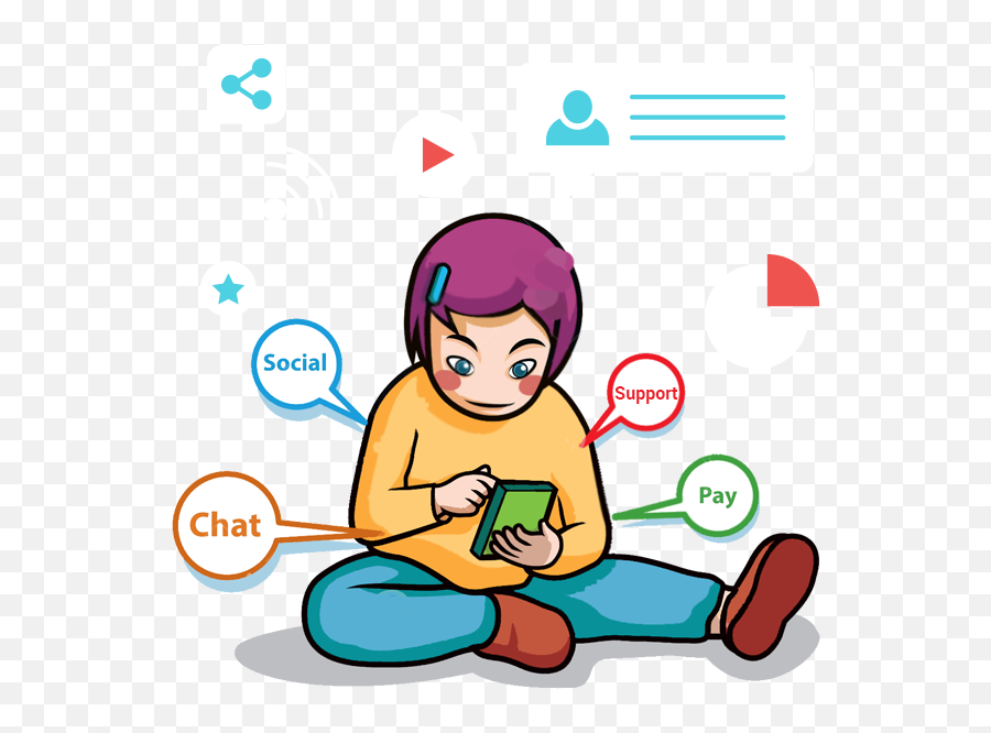 Cost To Develop An App Like Bitmoji - Social Media Cartoon Png Emoji,Bitstrips Emoji