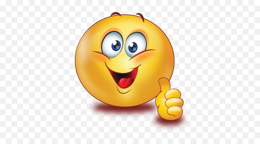 Cheer Big Smile Thumb Up Emoji - Smile Thumbs Up Emoji,Big Thinking Emoji