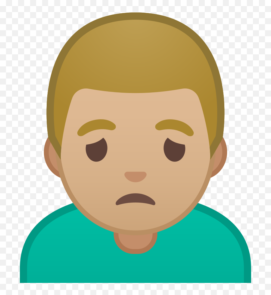 Man Frowning Medium Light Skin Tone Icon Noto Emoji People - Emojis De Whatsapp Hombre Triste,Frown Emoji