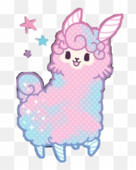 Cottencandy Llama Cute Sticker - Cotton Candy Llama Cute Emoji,Ice Cream Queen Emoji