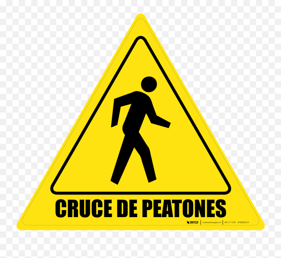 Cruce De Peatones Floor Sign - Dot Emoji,Pedestrian Emoji