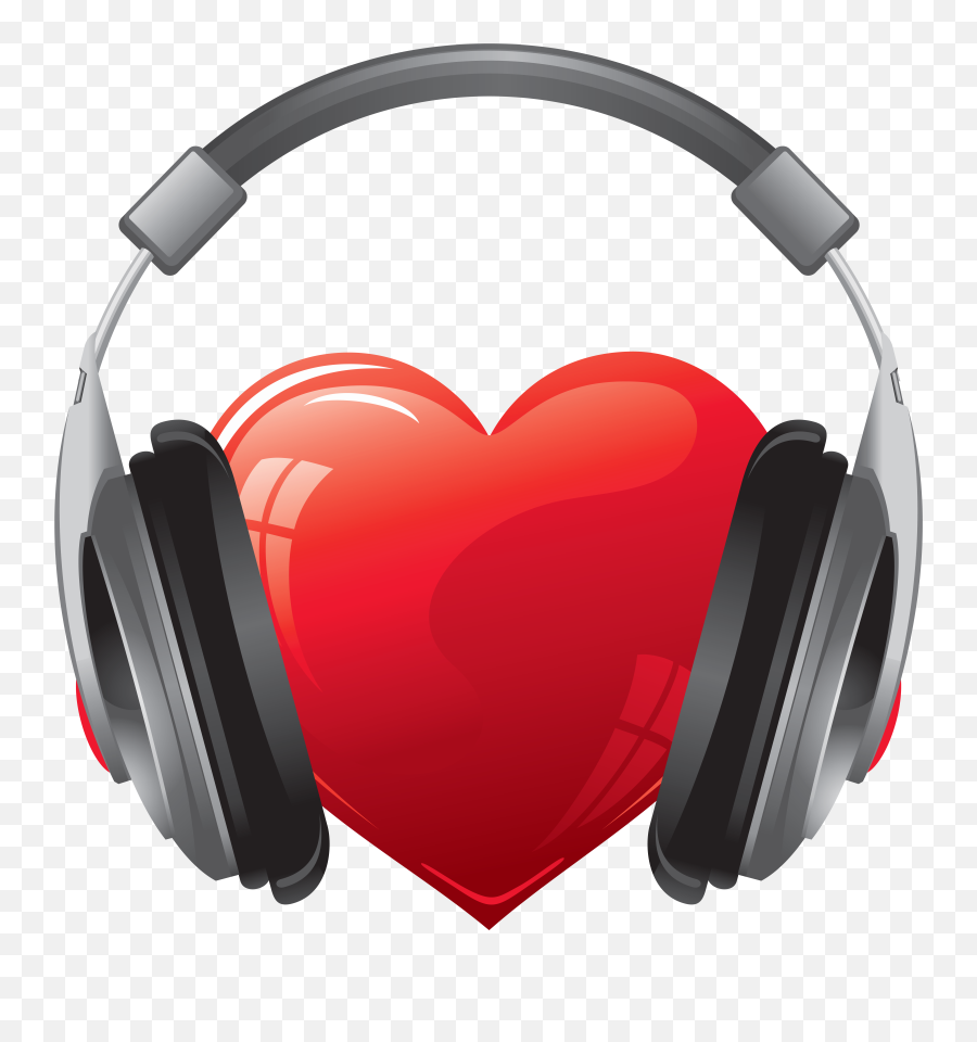 Clip Art - Heart With Headphones Png Emoji,Headset Emoji