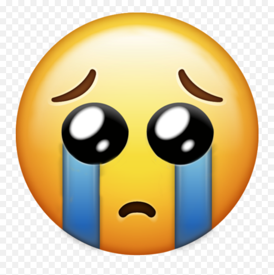 Emoji Sad Triste Whatsapp App Sticker - Cute Crying Emoji Iphone,Whatsapp Emoji