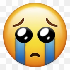Emoji Sad Triste Whatsapp App Sticker - Cute Crying Emoji Iphone,Whatsapp Emoji