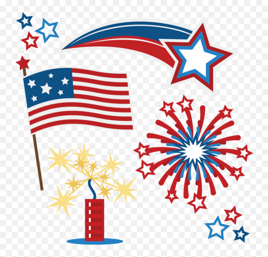 Fireworks Clipart Cute - Fourth Of July Clipart Transparent Cute Fourth Of July Emoji,4th Of July Emojis