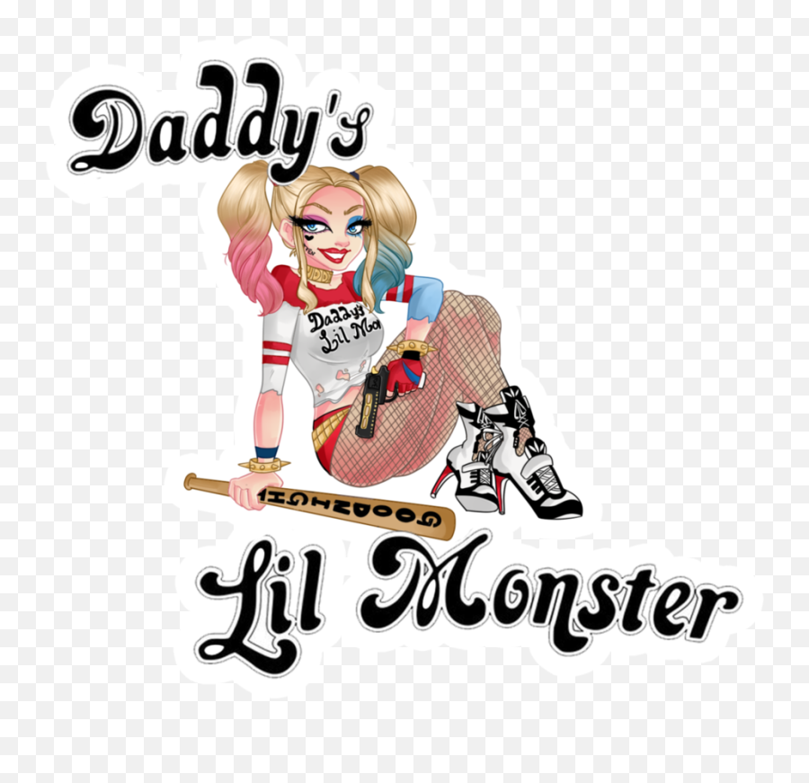 Harley Quinn Daddy S - Harley Quinn Daddy Little Monster Cartoon Harley Quinn Little Monster Emoji,Costum Emojis