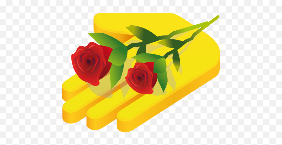 Yellow Hand With Red Rose Icon Png - Vote For Rose Emoji,What Is The Emotion For Yellow Roses
