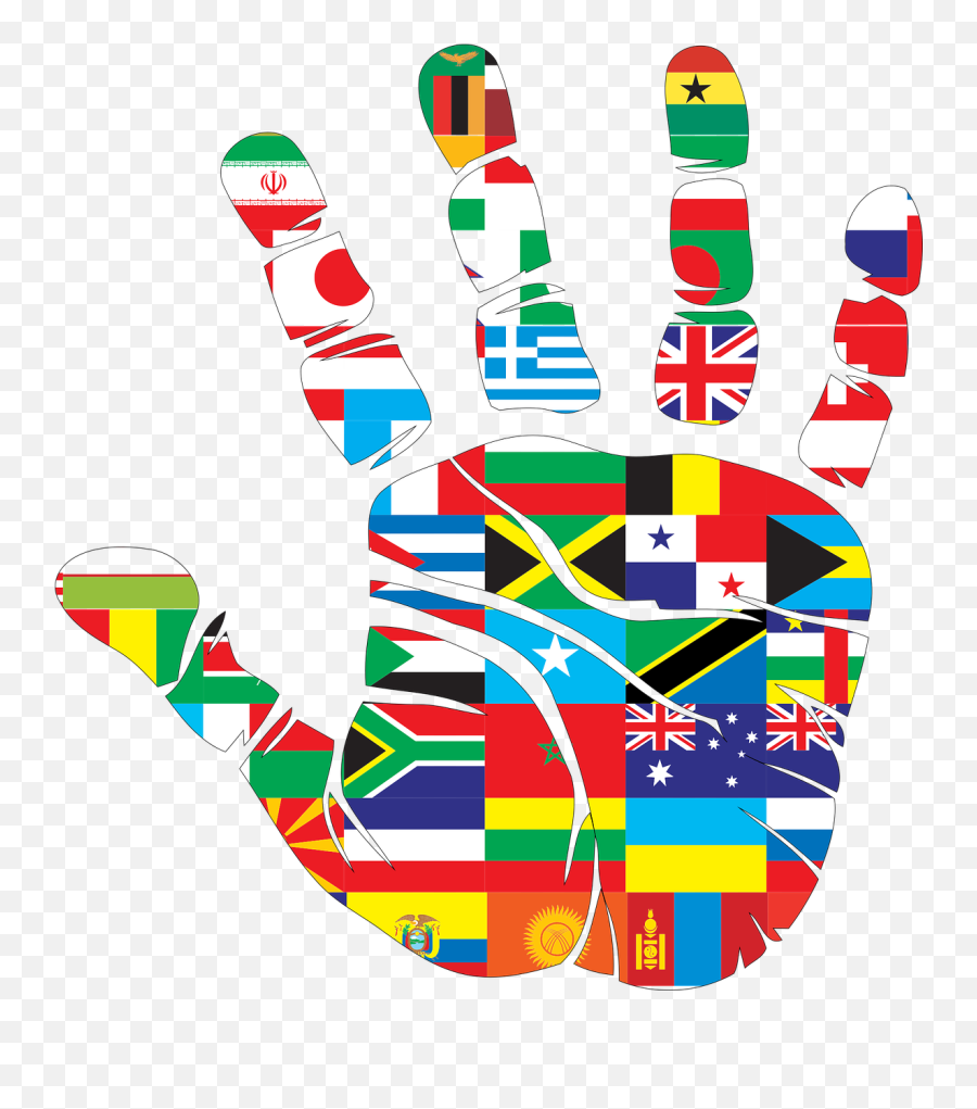Flags Hand World - World Flag Handprint Emoji,Country Flags Emotion Android
