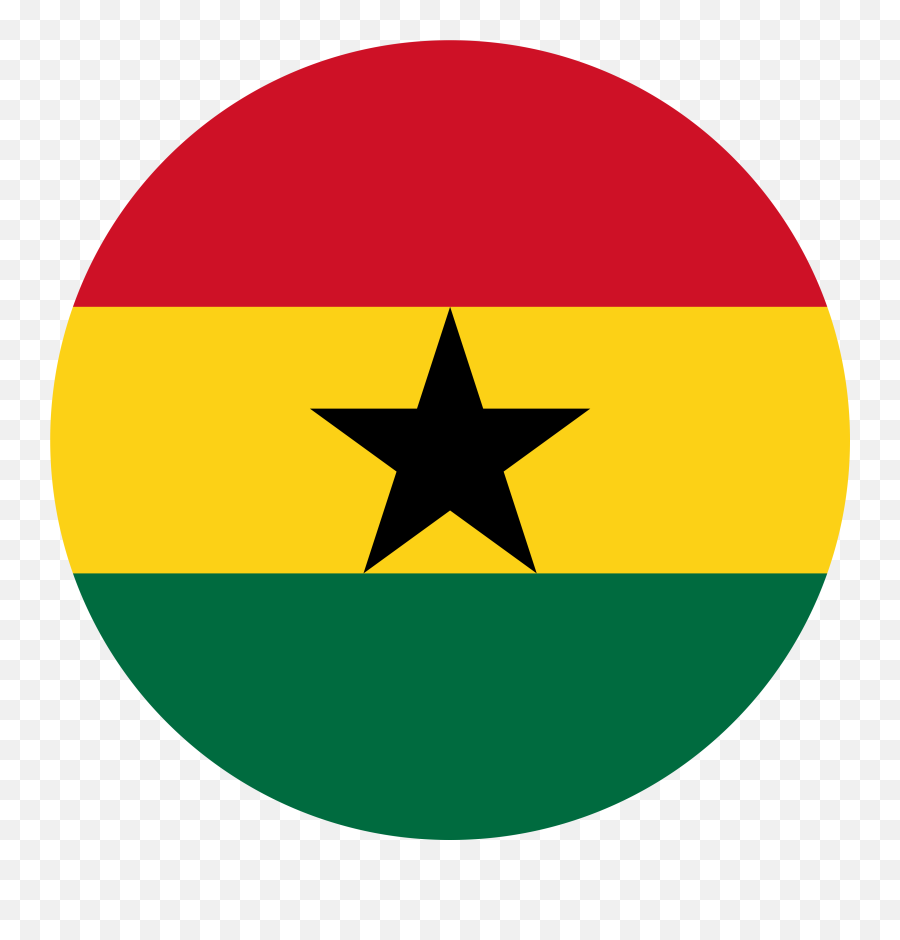 Flag Of Ghana Flag Download - Ghana Flag Circle Png Emoji,Pakistan Flag Emoji