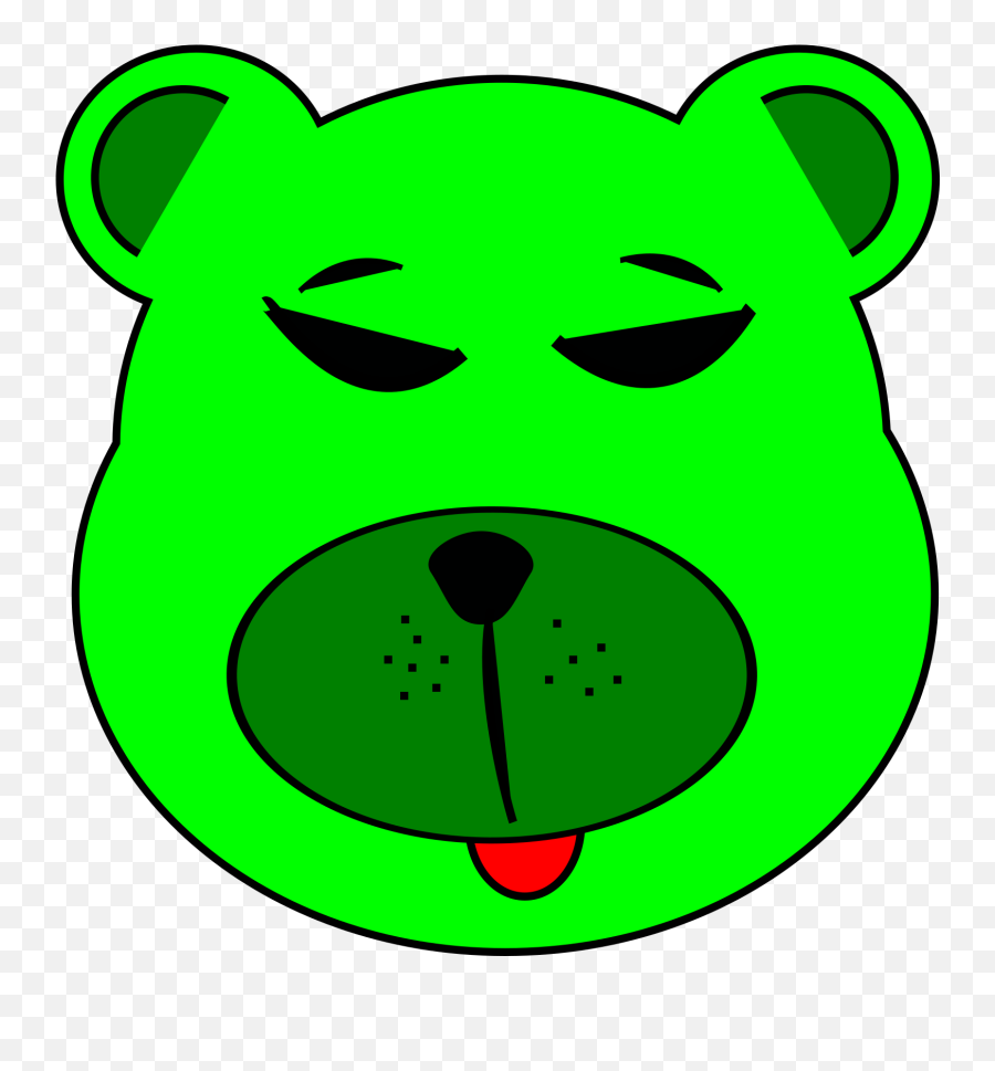 Cartoon Blue Bear Face Clipart - Cartoon Blue Animal Face Emoji,Pooh Bear Emoticons