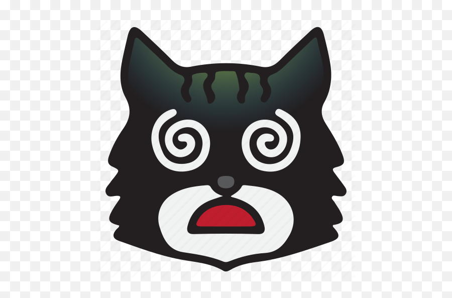 Cute Cat Kawaii Dizzy Emoji Icon - Icon,Kawiaii Emoticon