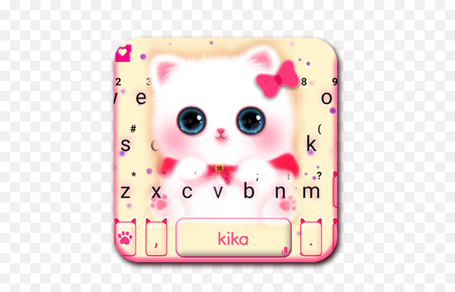 Kawaii Kitty Cute Cat Keyboard Theme Pc - Teclado De Gato Kawaii Emoji,Kitty Emoticon Kawaii
