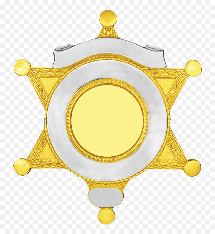 6 Pointed Star Badge With Round Edges 7 - B1 Chicago Pd Police Badge Belt Clip Holder Emoji,Gold Star Emojis