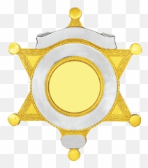 6 Pointed Star Badge With Round Edges 7 - B1 Chicago Pd Police Badge Belt Clip Holder Emoji,Gold Star Emojis