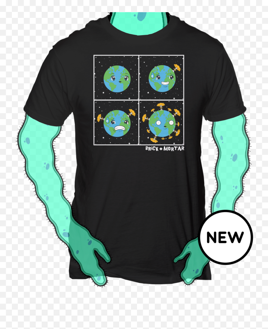 Download Hd Nervous Earth T - Shirt Transparent Png Image Emoji,Emoticon Morta