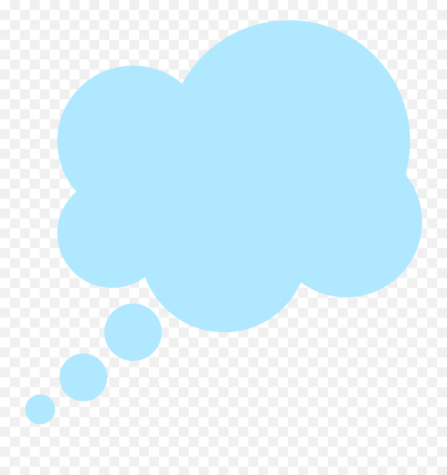 Thought Balloon Emoji - Balao De Pensamento Azul Png,Bubbles Emoji
