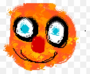 Pixilart - A Cheese Puff With A Face By Crybabyuwu Emoji,Cheesing Emoticon