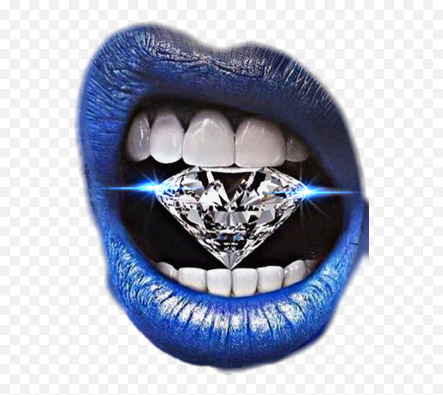 Crystals Sticker Challenge On Picsart Emoji,Blue Lip Bite Emoji