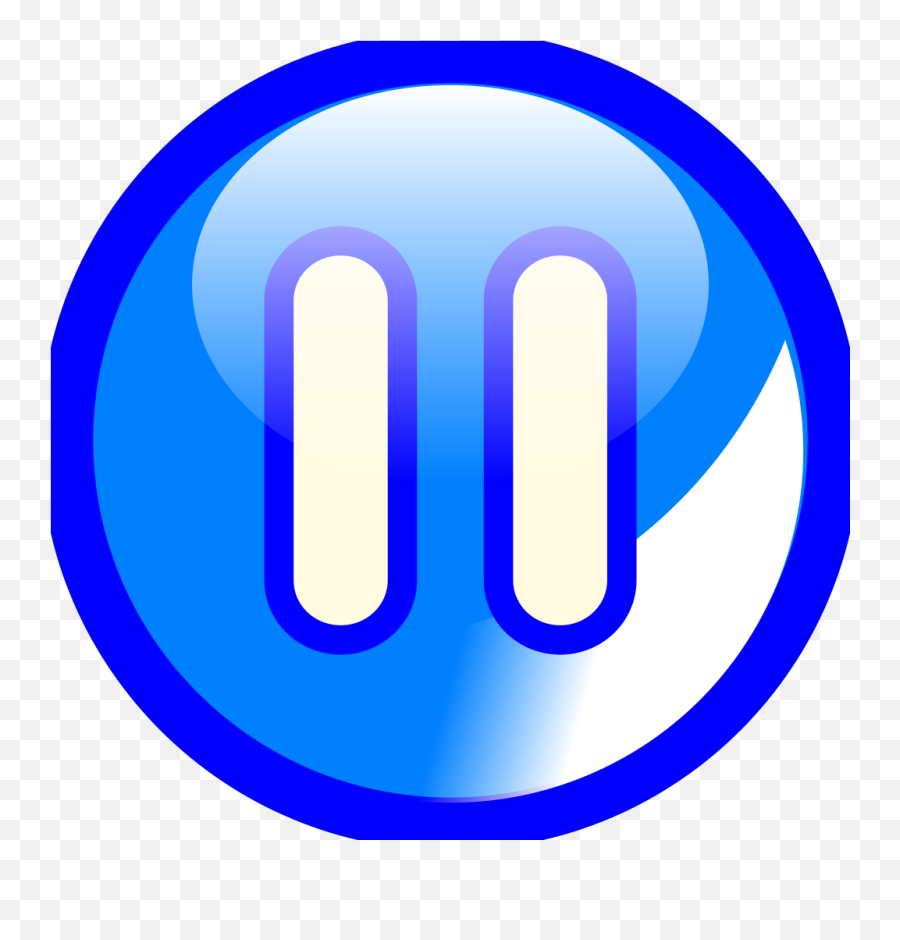 Pause Button Blue Png Svg Clip Art For - Vertical Emoji,Pause Button Emoji