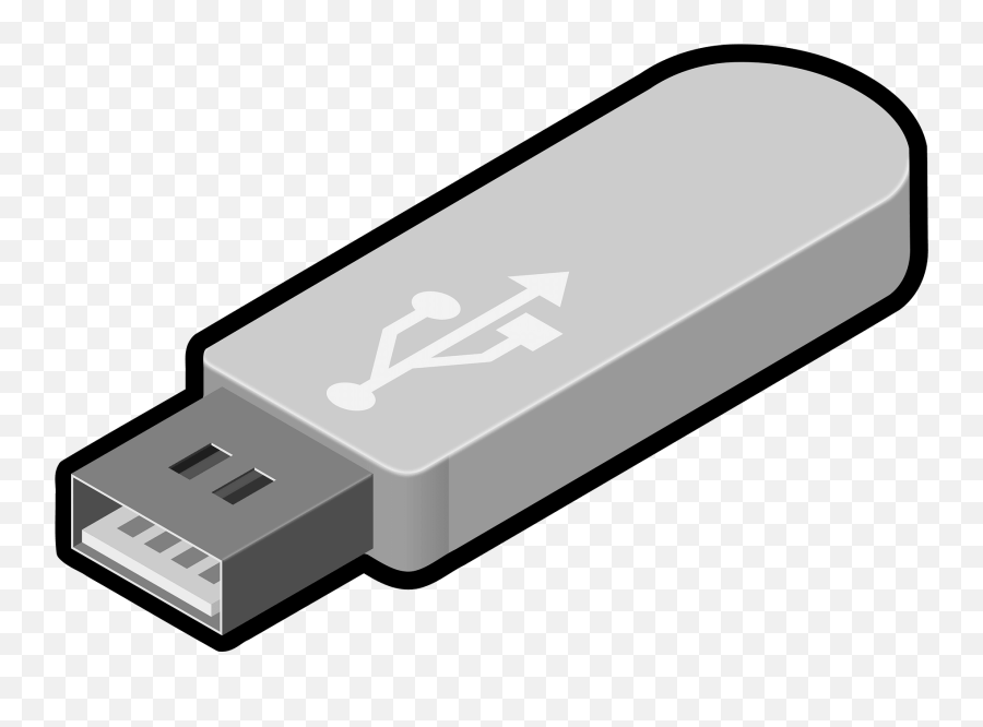 Gray Usb Drive Clipart - Usb Png Emoji,Emoji Flash Drive