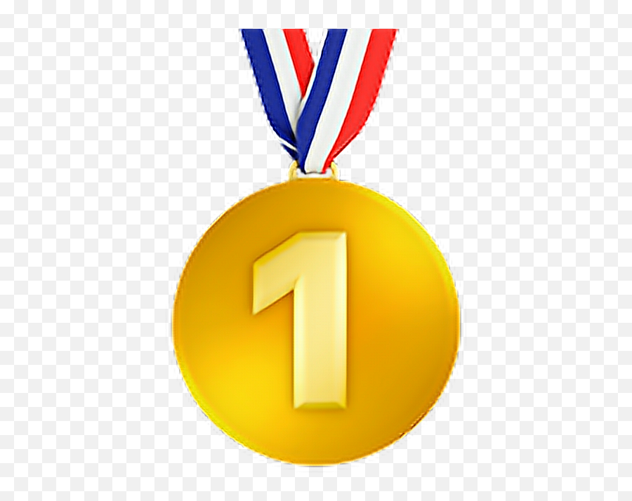 First Emoji Emoticon Iphone Sticker - First Place Medal Emoji,Gold Medal Emoji