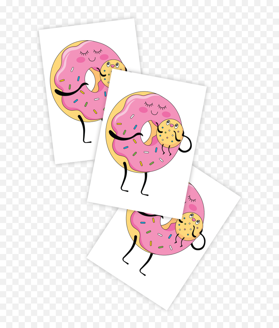 Temporary Tattoos Coffee Donuts And Unicorns Set Of 3 Mom - Donut Mom Emoji,Donut Emojis