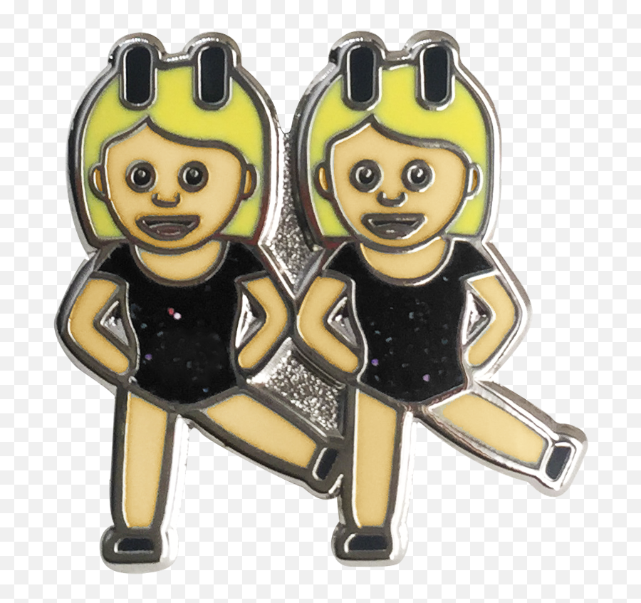 Dancing Girls Emoji Pin - For Cheerleading,Dance Emoji