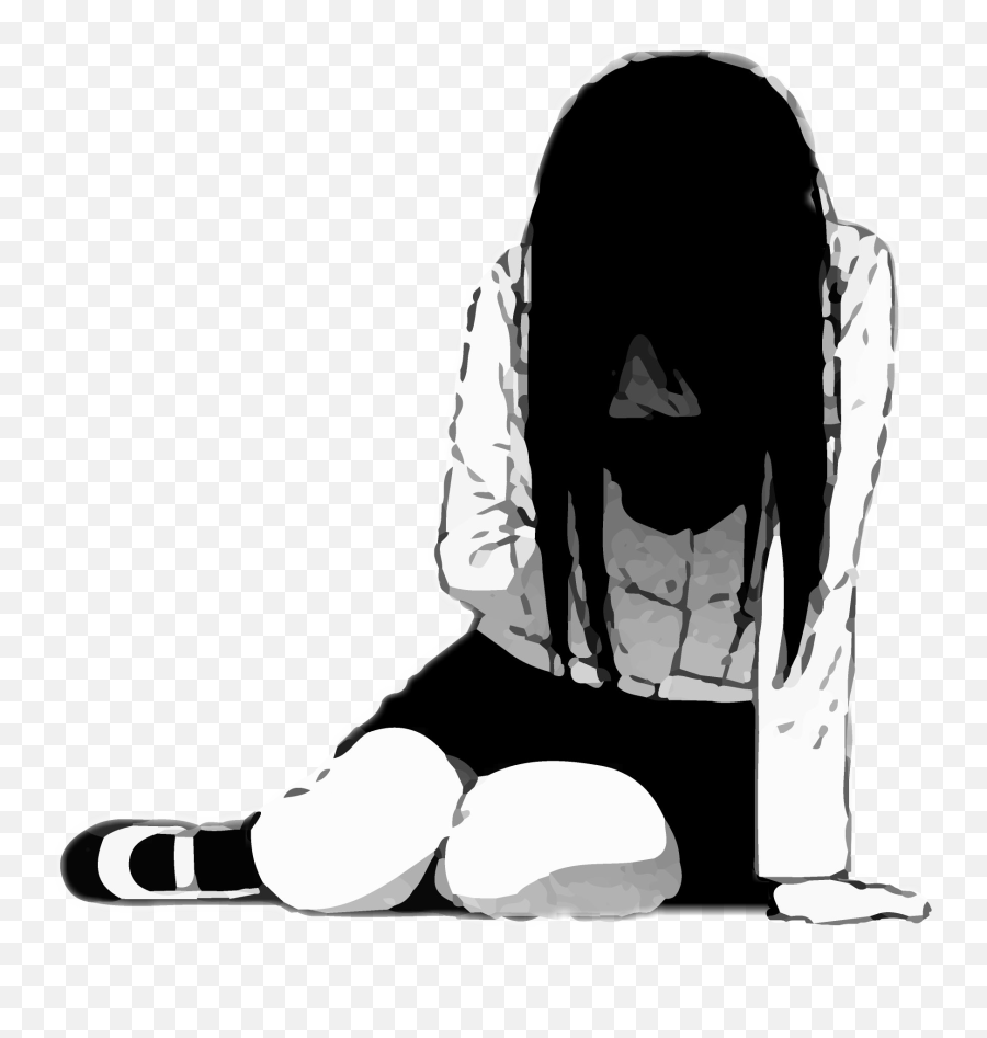 Sad Sadness Cry Crying Girl Sticker By Lonelygirl - Sad Anime Girl Emoji,Crying Girl Emoji