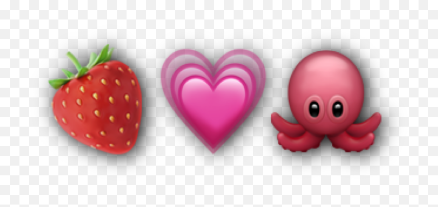 Squid Octopus Heart Hotpink Pink Red Sticker By - Fresh Emoji,Octopus Emoji