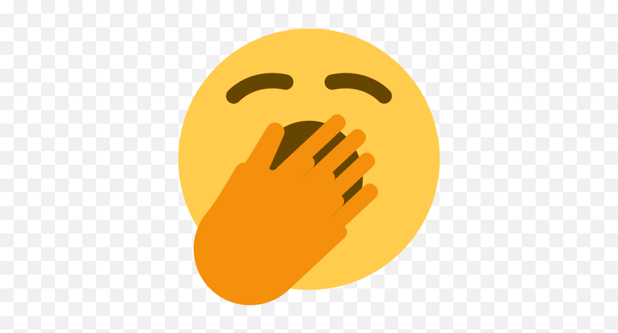 Emoji Remix On Twitter Yawning Hand Over Mouth - Happy,Yawning Emoji