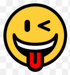 Justemoji - Contrast Happy,Winky Face With Tongue Emoji