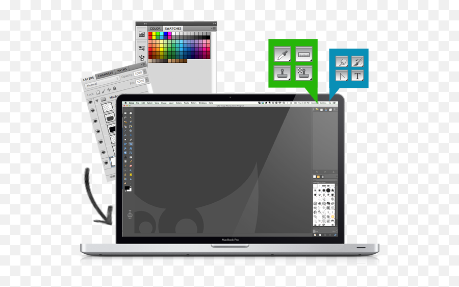 Gimpshop The Photoshop Free Alternative - Photoshop In Computer Png Emoji,How To Get Rid Of Emojis Using Gimp